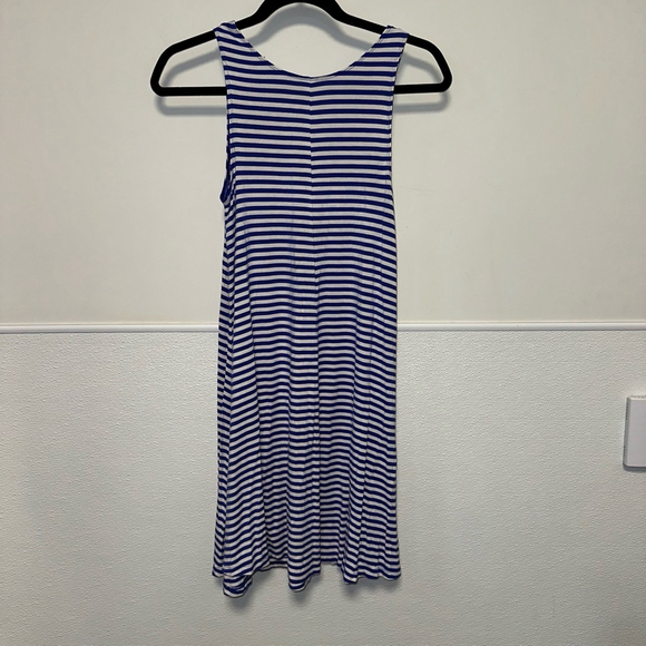 Women's Old Navy Dress Size Small Blue & White Striped Sleeveless - Picture 5 of 8